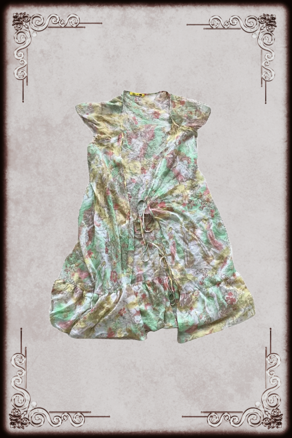 Pastel Patterned Long Shrug