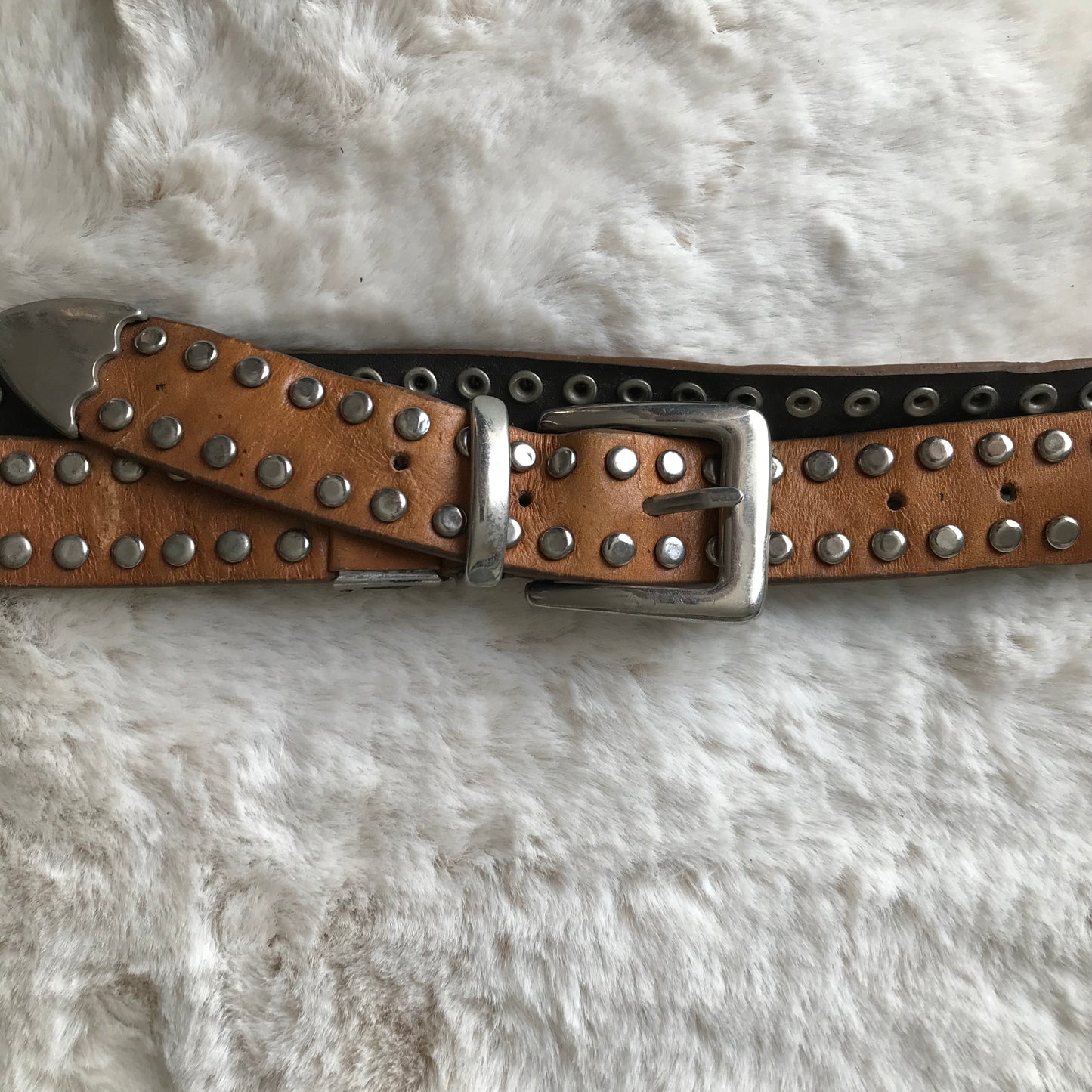 Light Brown Stud Belt