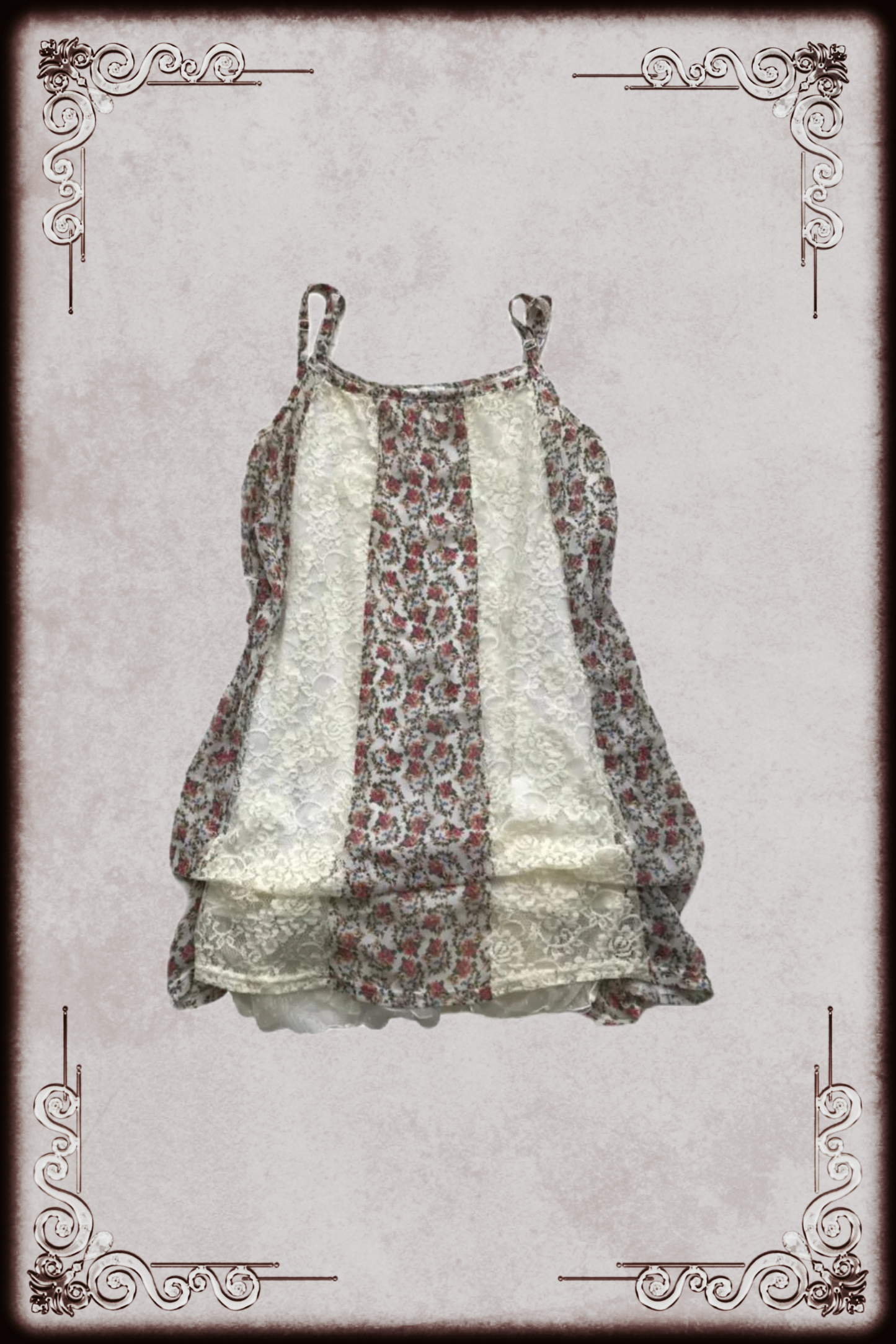 Floral Lace Paneling Dress