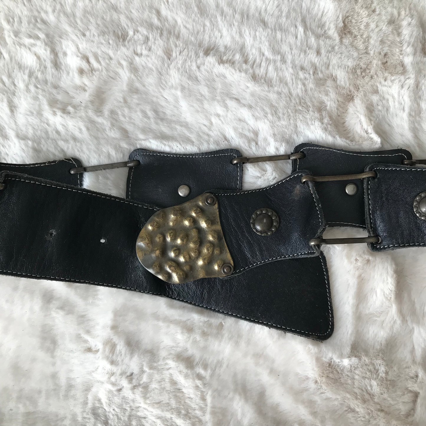 Black Leather Statement Belt