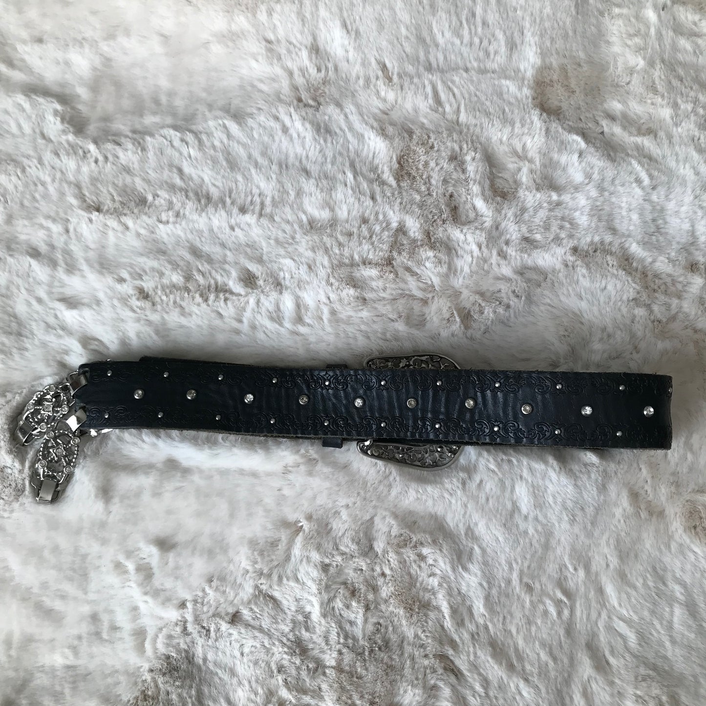 Black Rhinestone Chain Belt