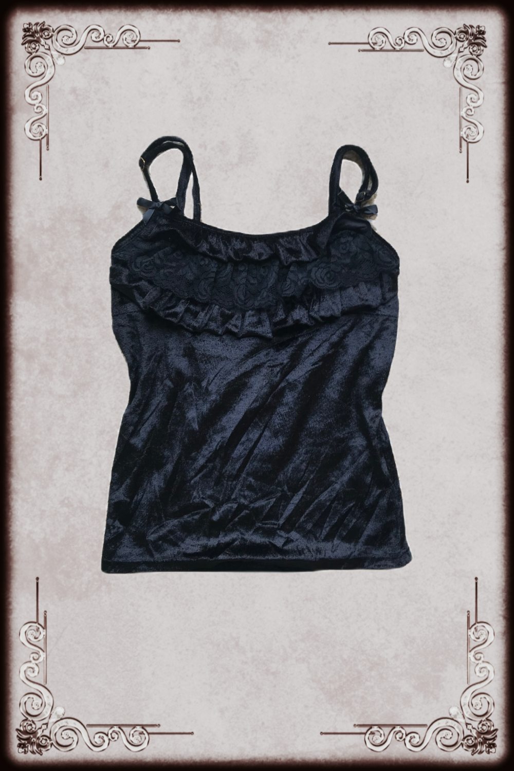 Tralala Black Velour Cami