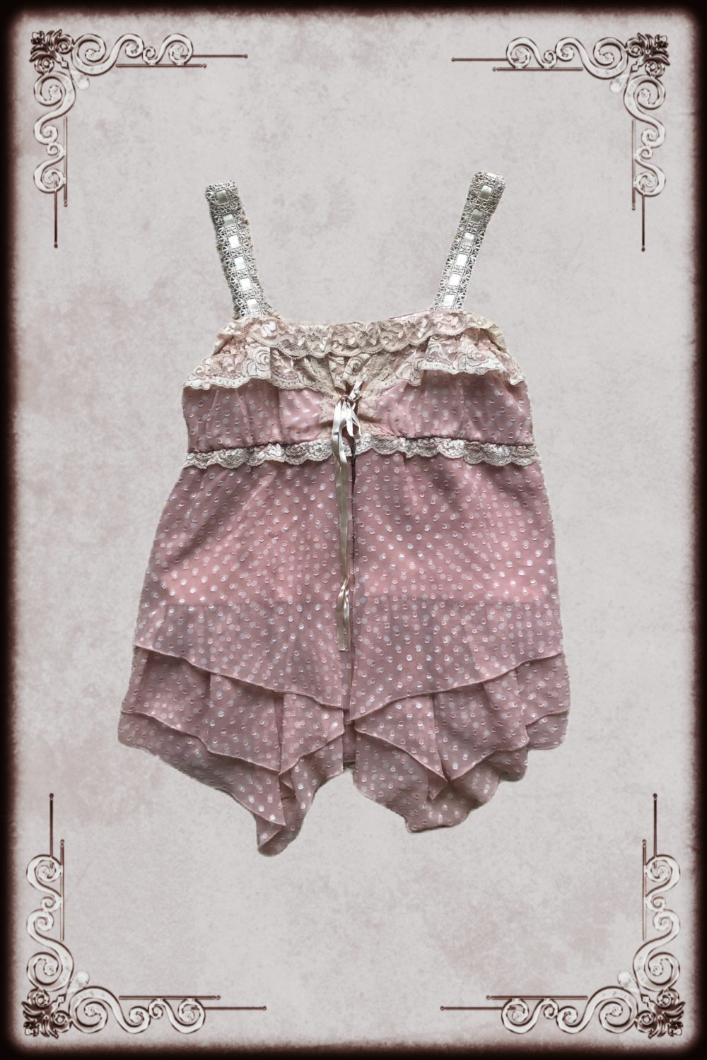 Axes Femme Dotted Pink Top