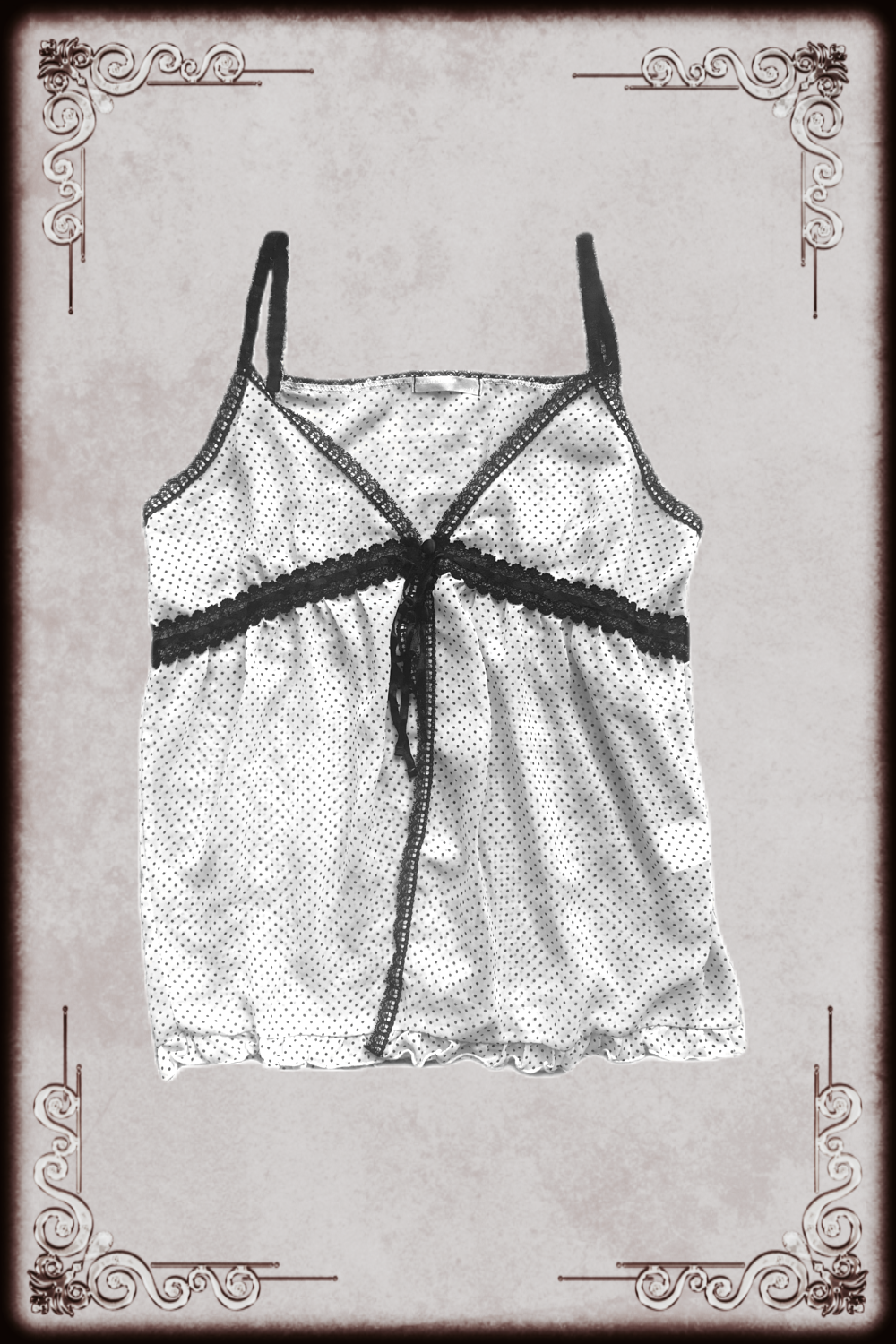Black and White Dotted Cami