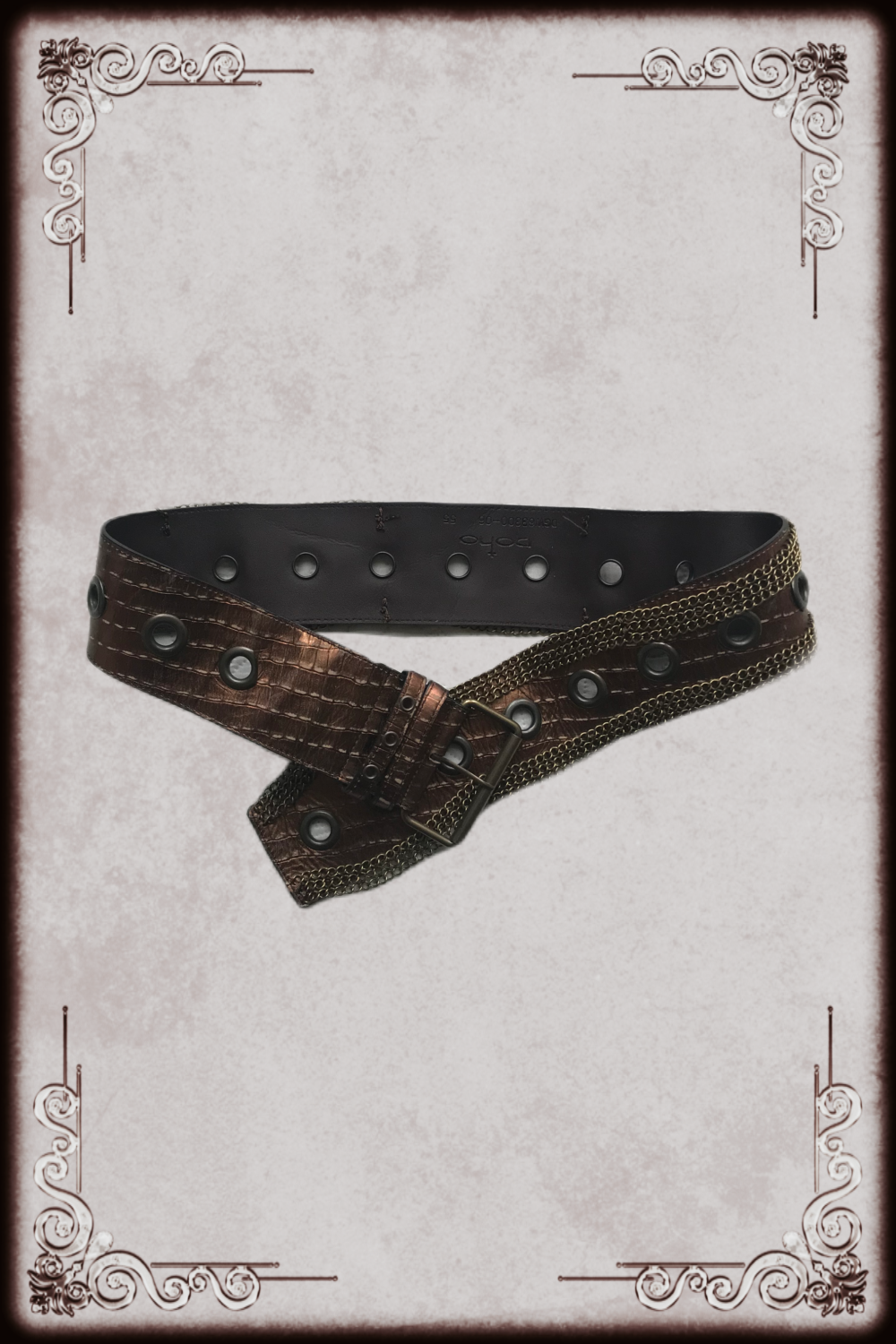Doho Bronze Chain Detail Waist Belt