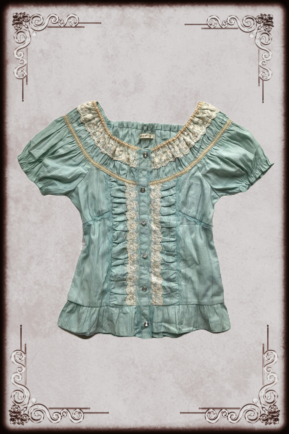 Axes Femme Duck Egg Milkmaid Blouse