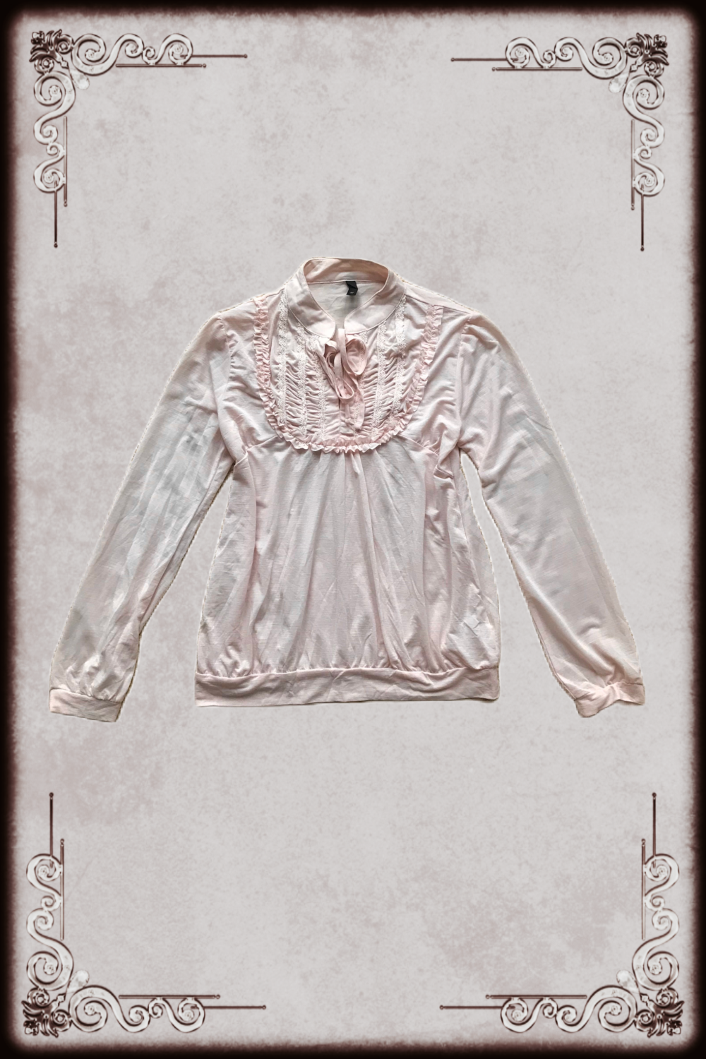 Soft Pink Ruffle Shirt Top