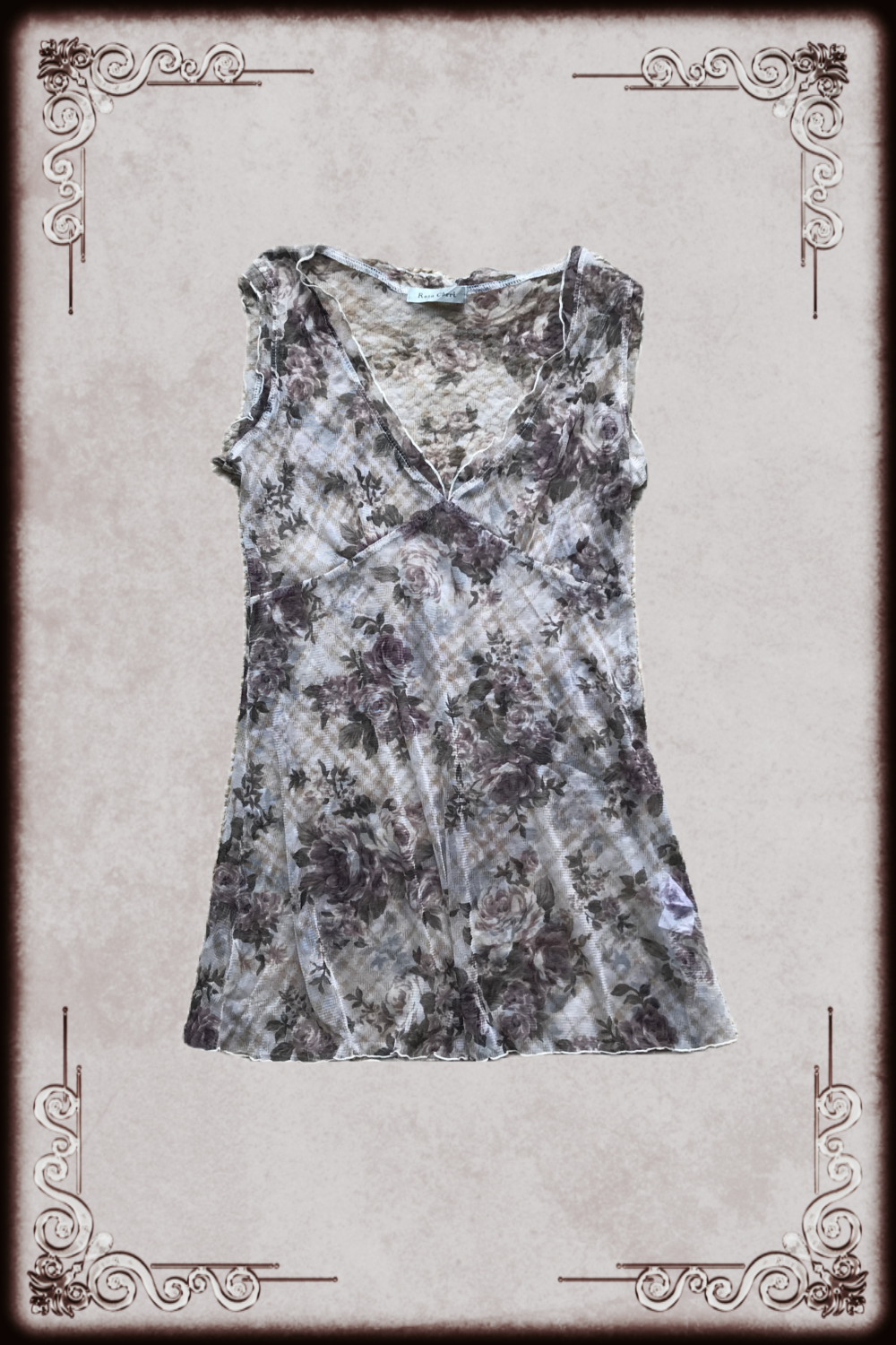 Rosa Cheri Sheer Floral Top