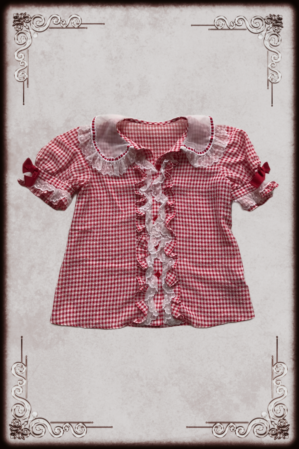 Angelic Pretty Red & White Gingham Blouse