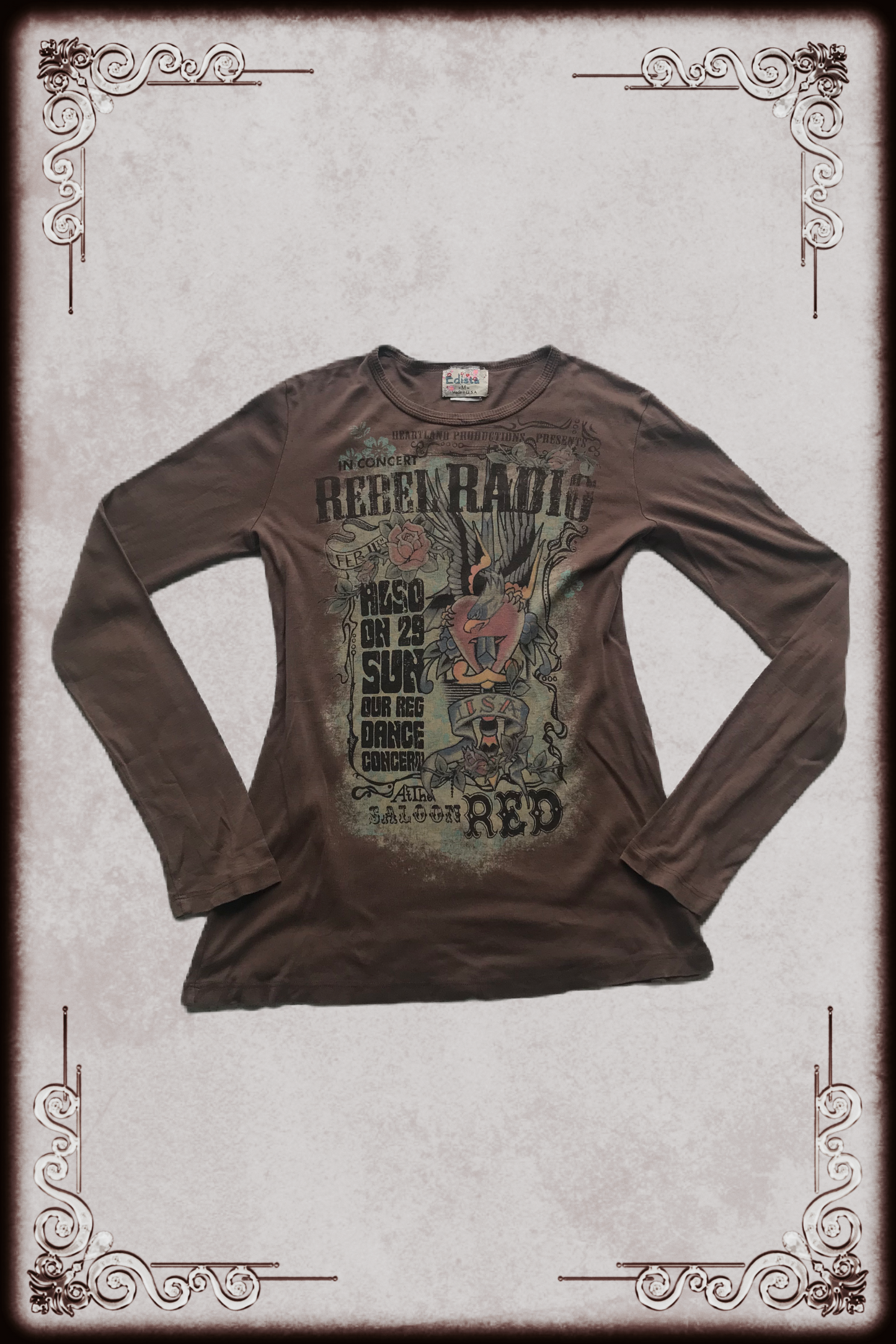 Brown Graphic Long Sleeve