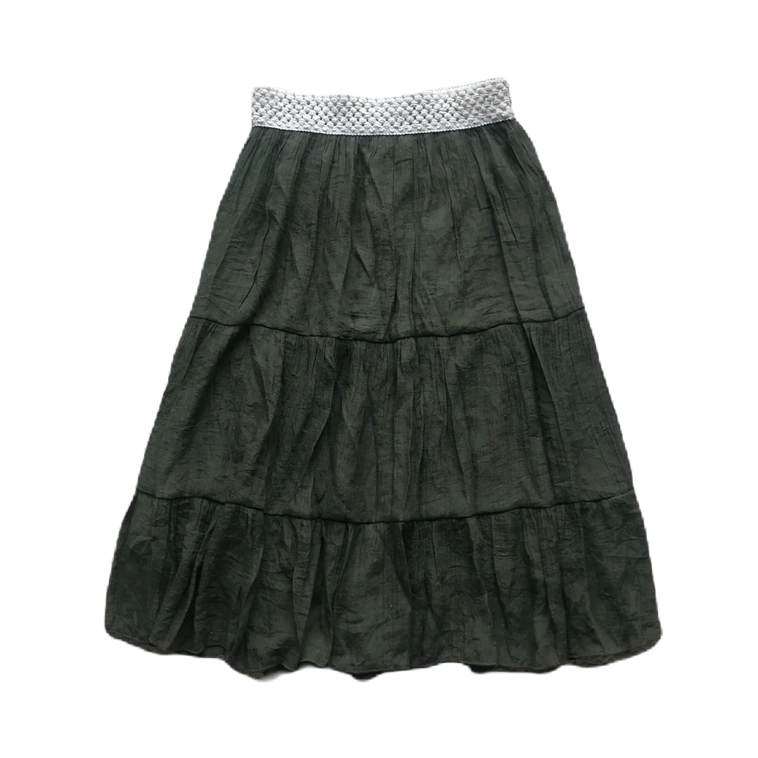 Dark olive green maxi skirt best sale