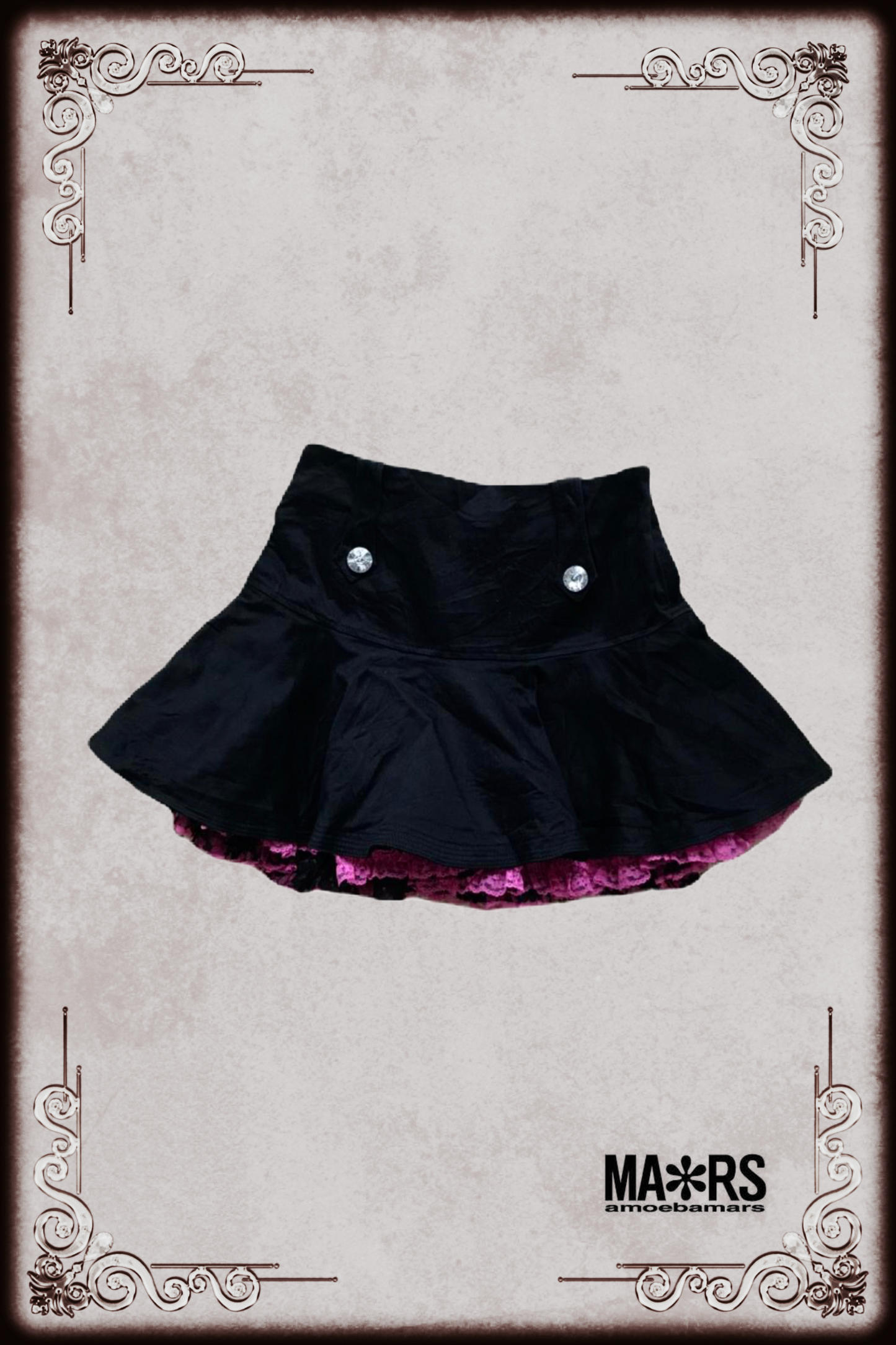 MA*RS Sugar Gloss Black & Pink Skirt