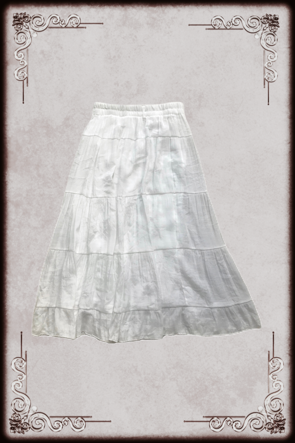 White Tiered Maxi Skirt