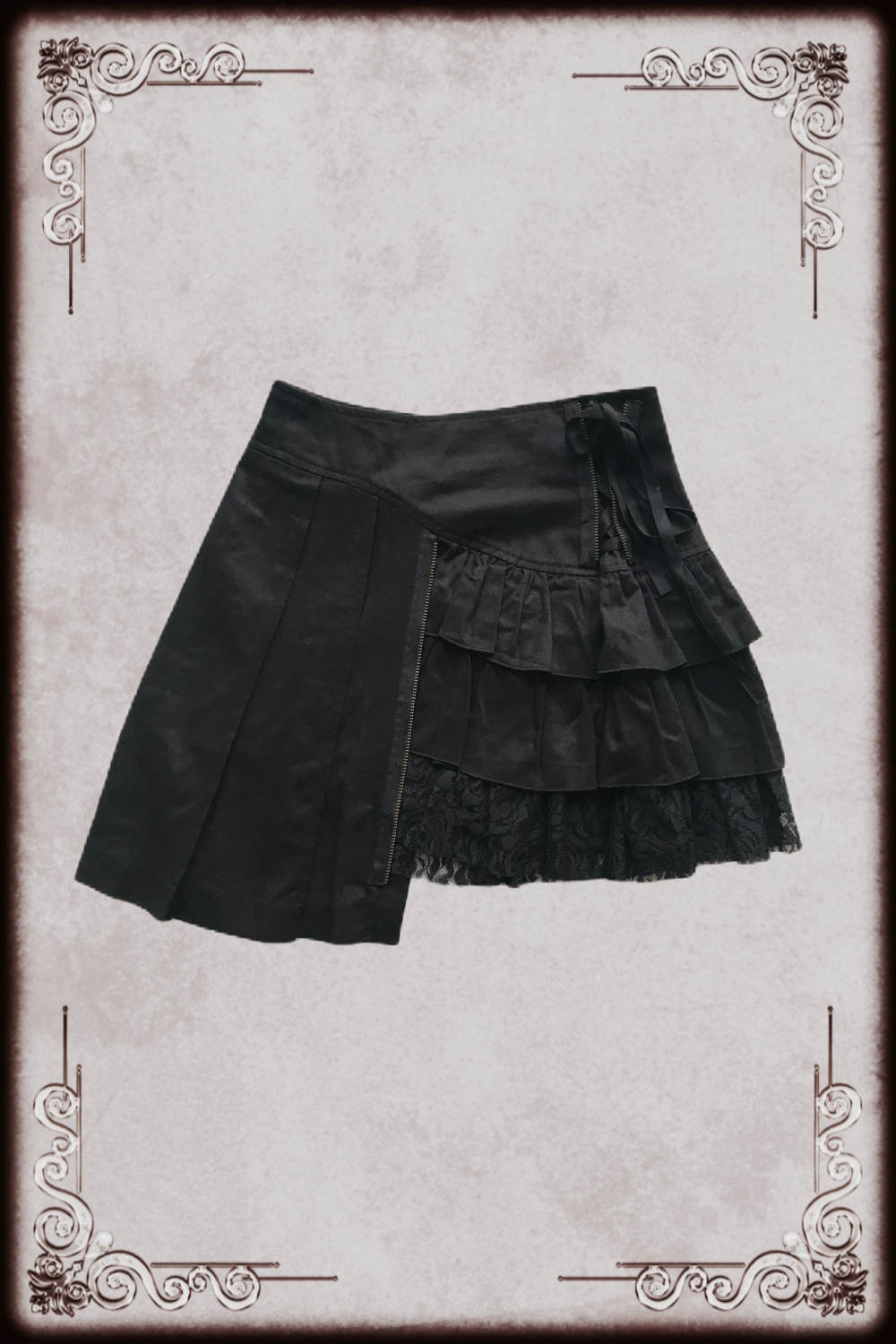 Peace Now Black Asymmetrical Skirt