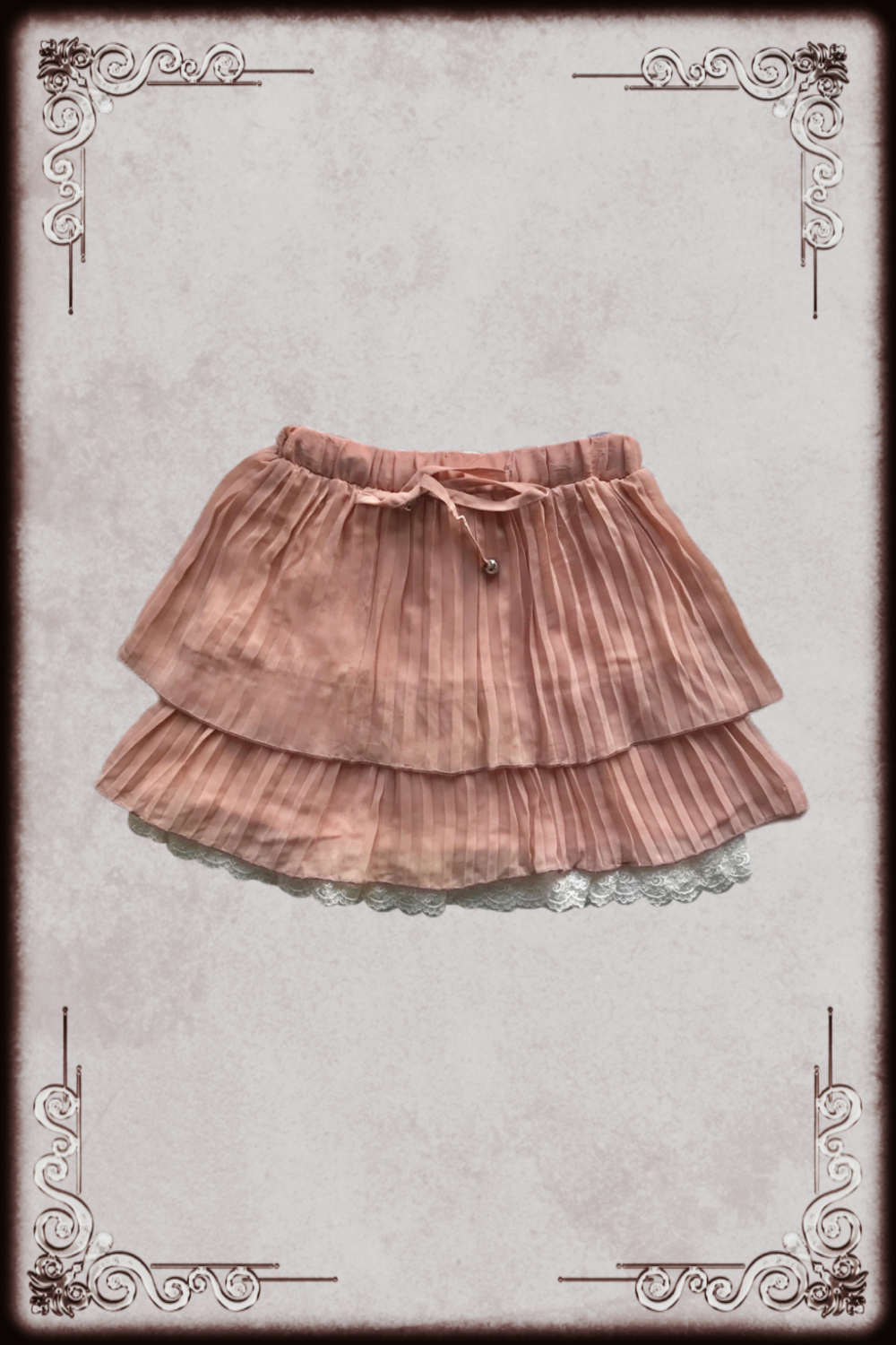 Muted Pink Pleated Skort / Sukapan