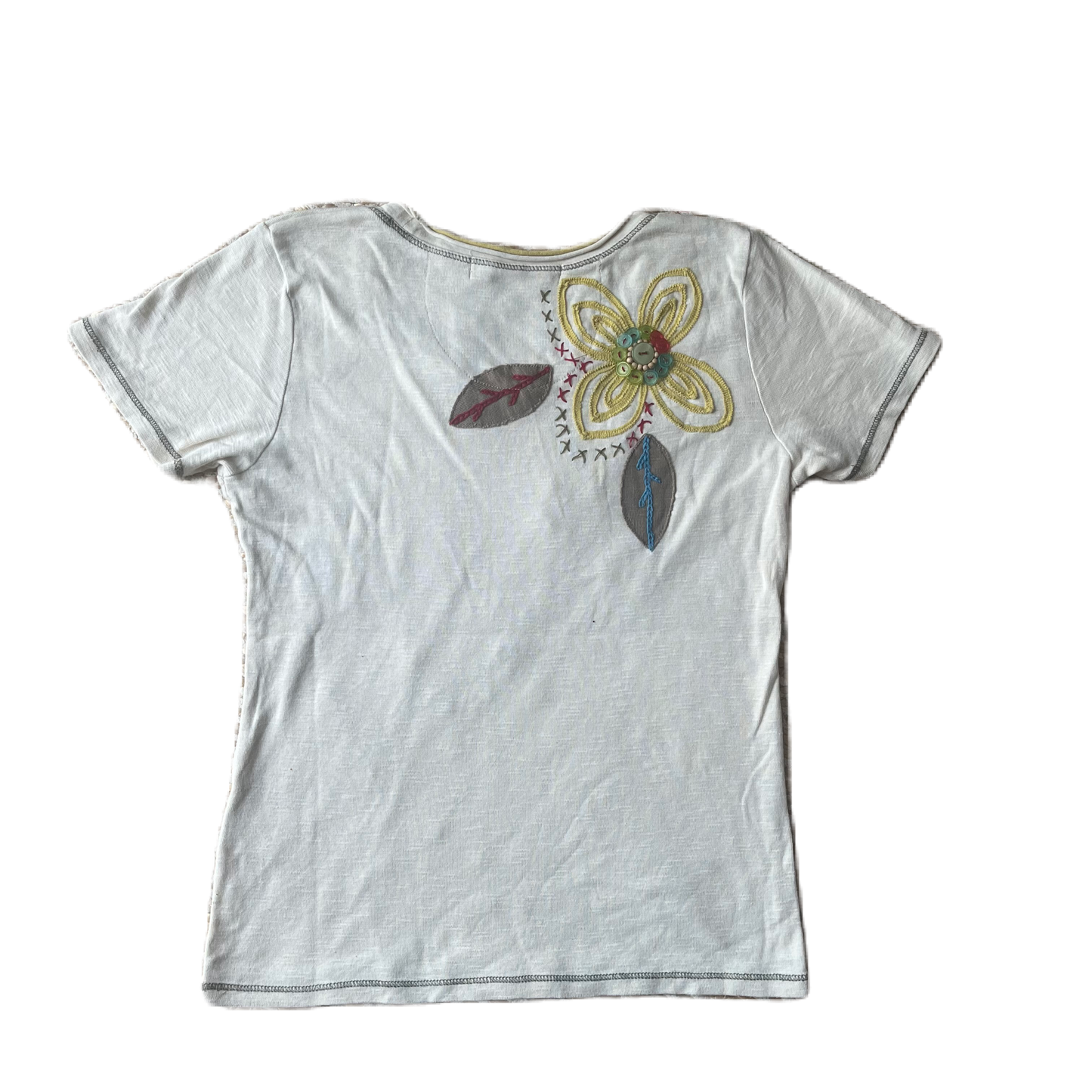 Off White Flower Patch Baby Tee
