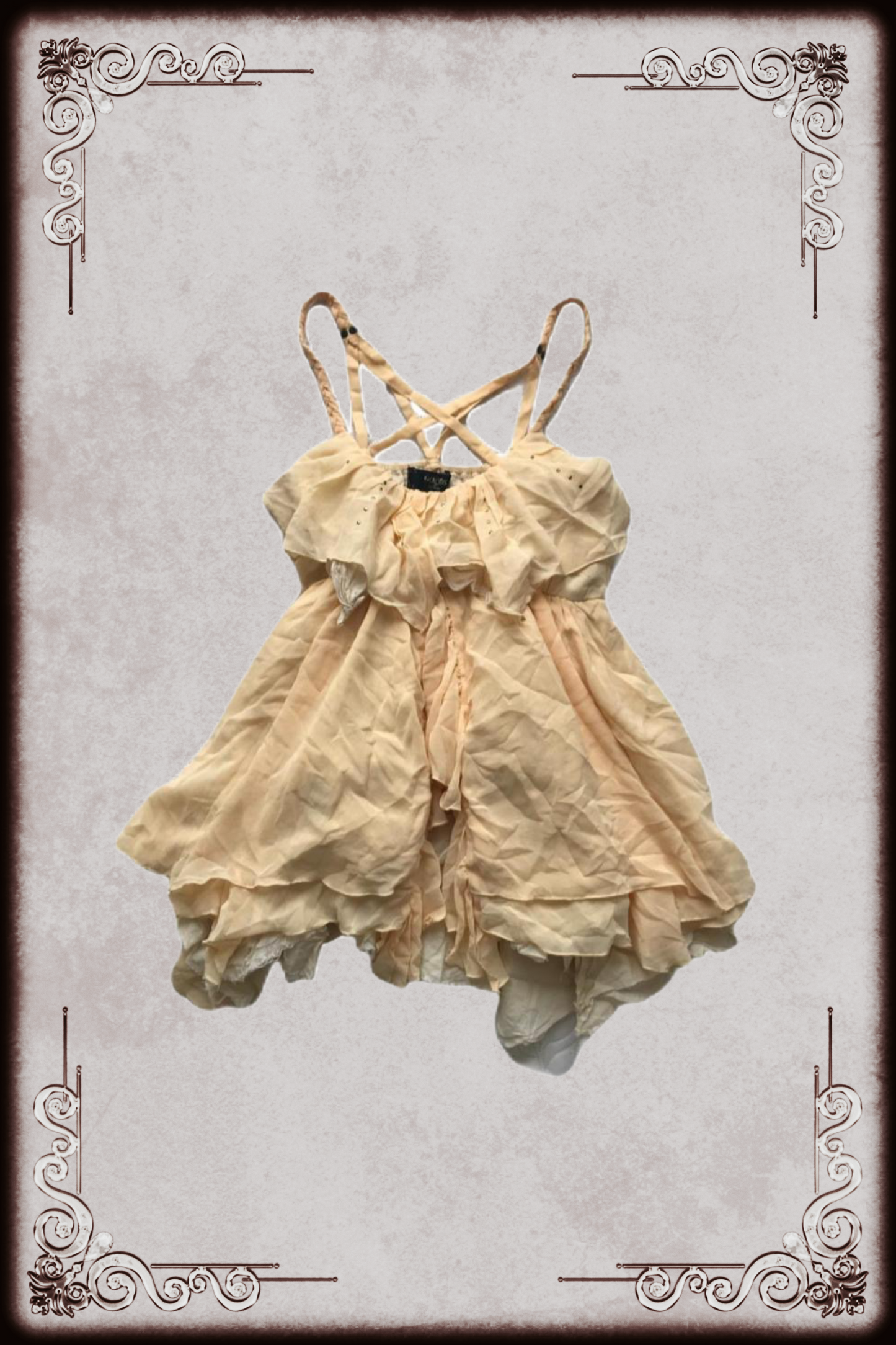 Golds Infinity Yellow Babydoll Top