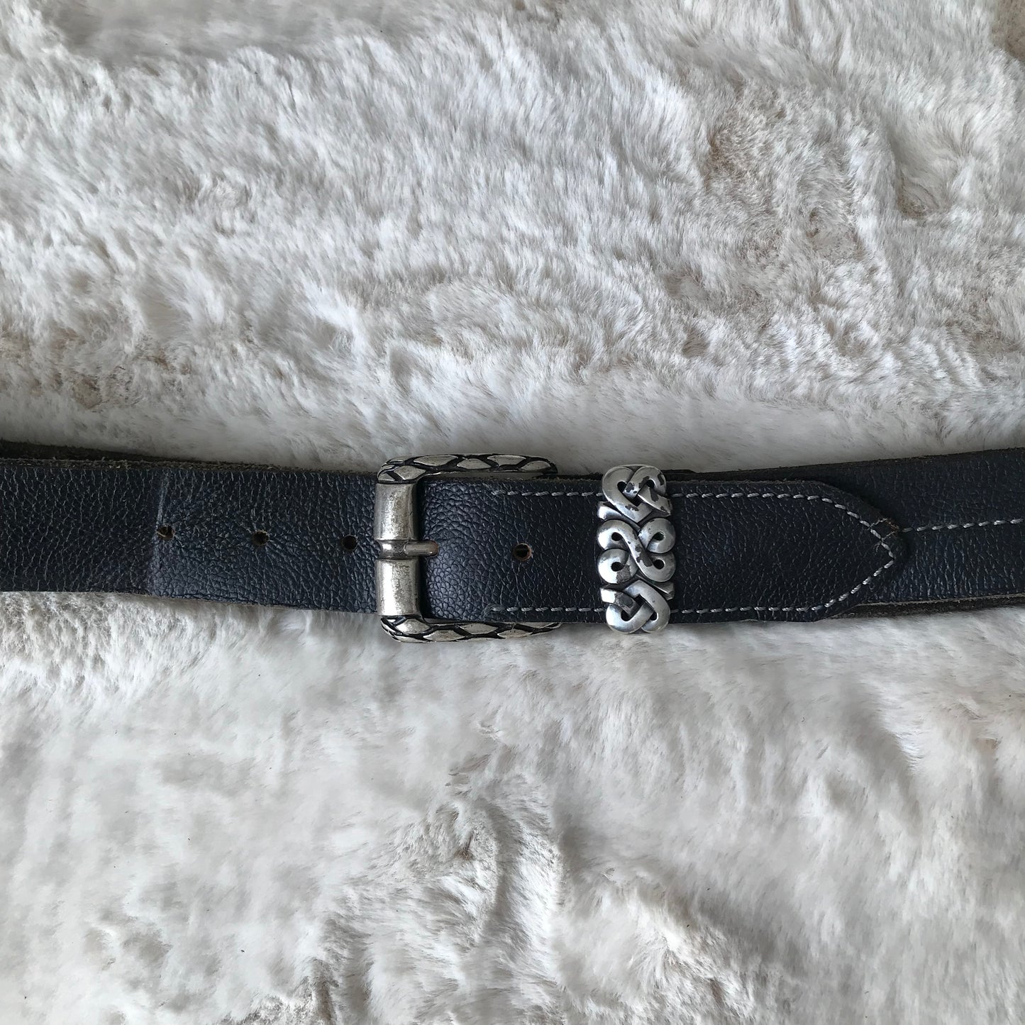 Black Leather Celtic Knot Belt
