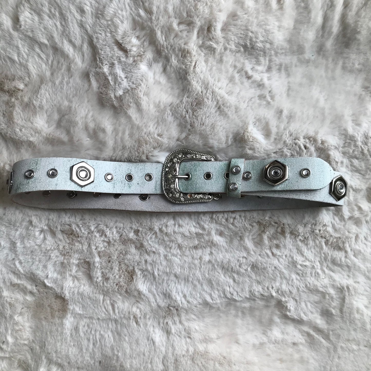 Rhinestone Trim Belt