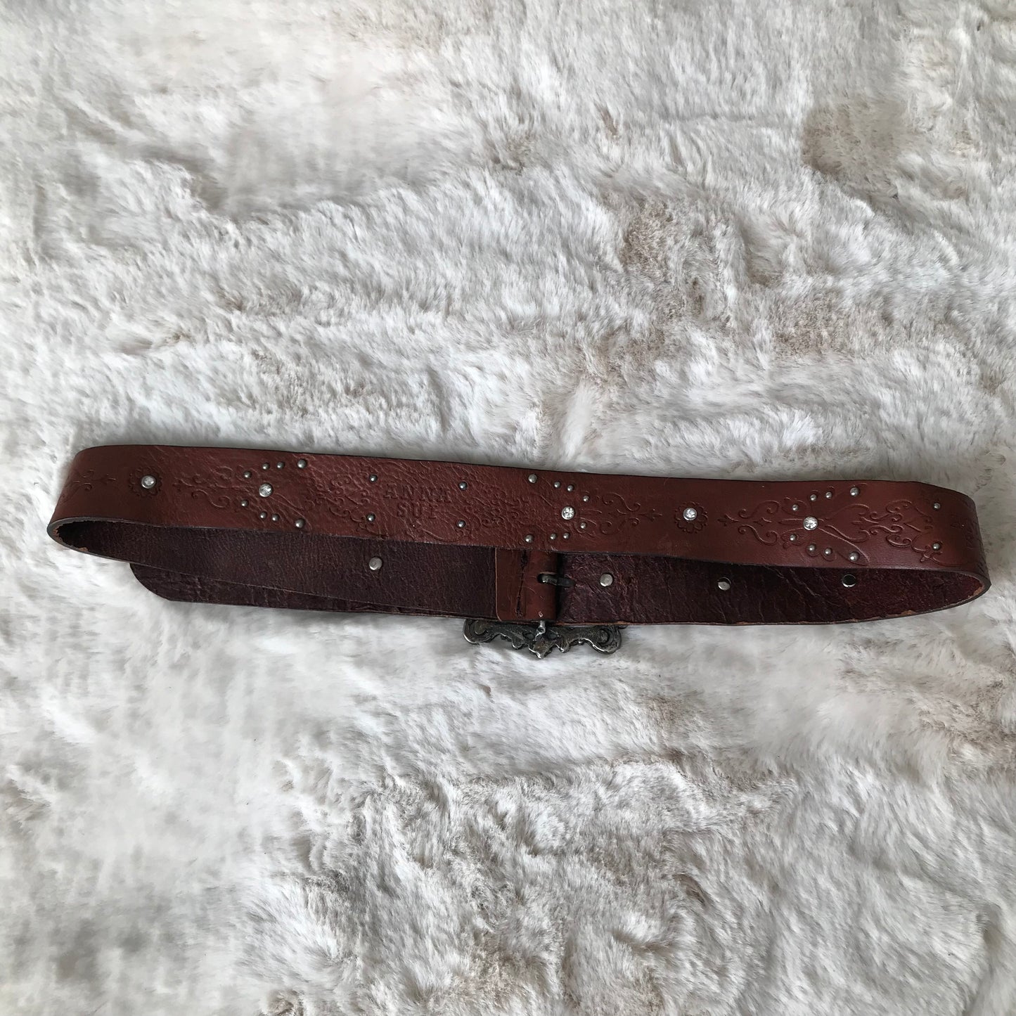 Brown & Silver Rhinestone Belt