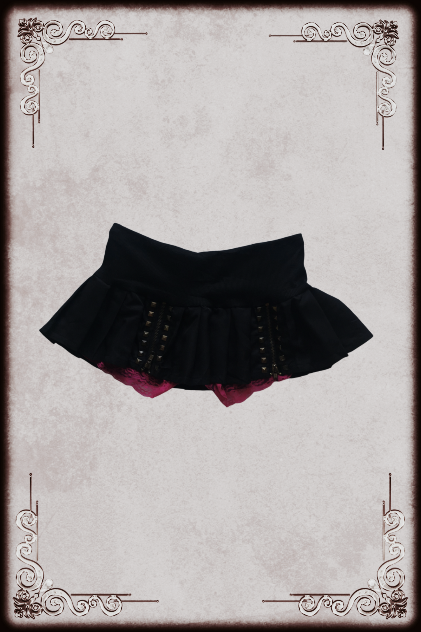 Black & Hot Pink Lace Sukapan