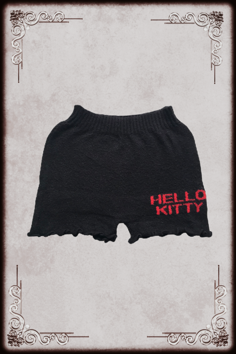 Hello Kitty Black Fuzzy Lounge Shorts