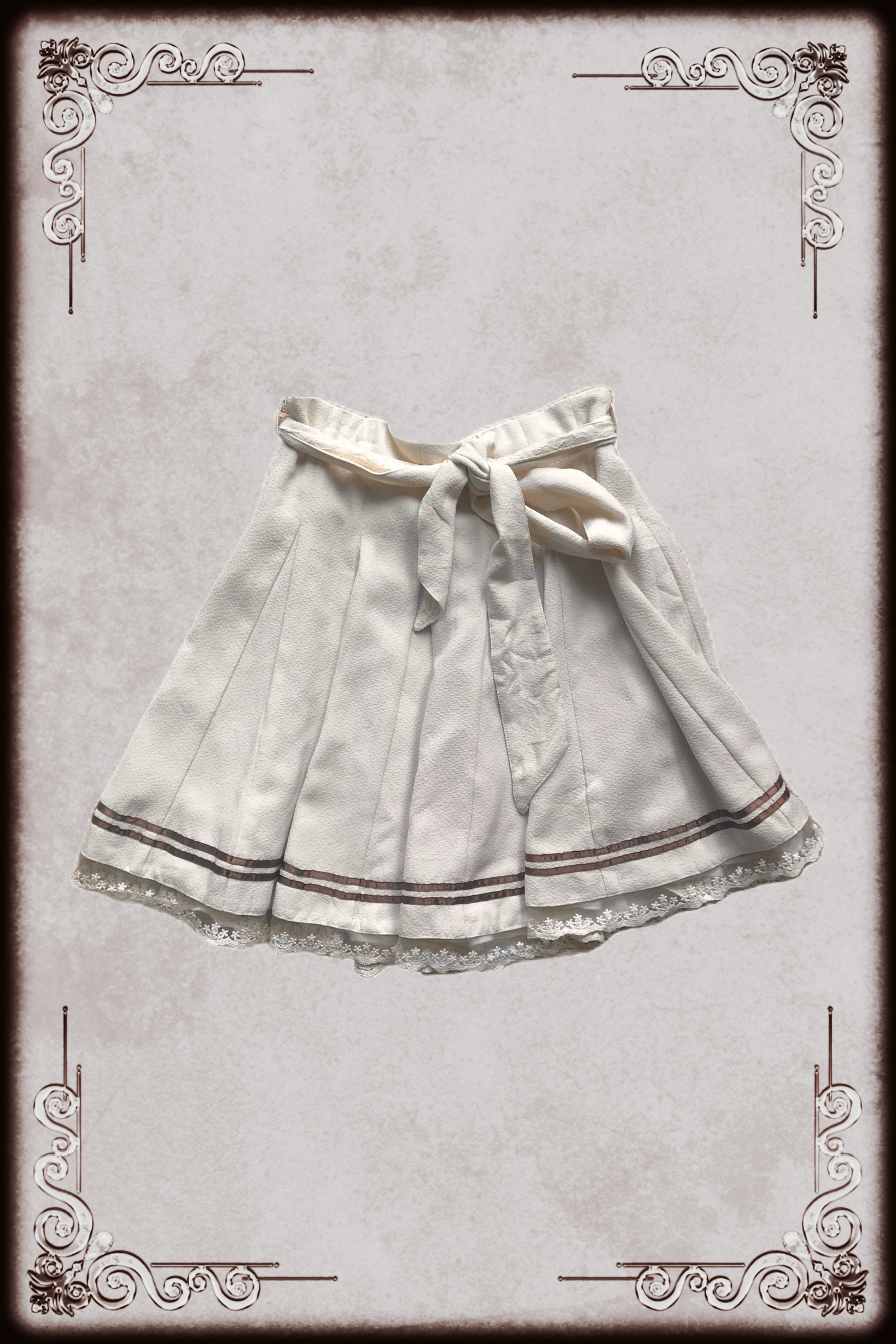 Axes Femme Cream Tie Skirt