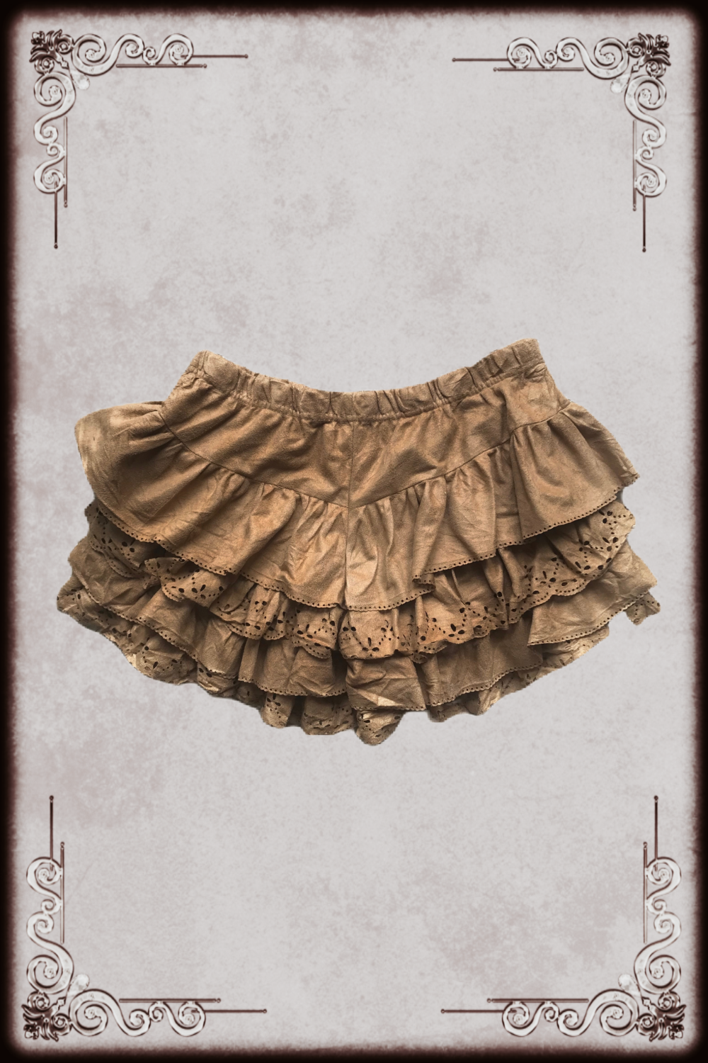 Light Brown Ruffle Shorts