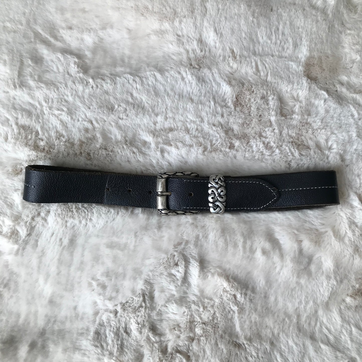 Black Leather Celtic Knot Belt