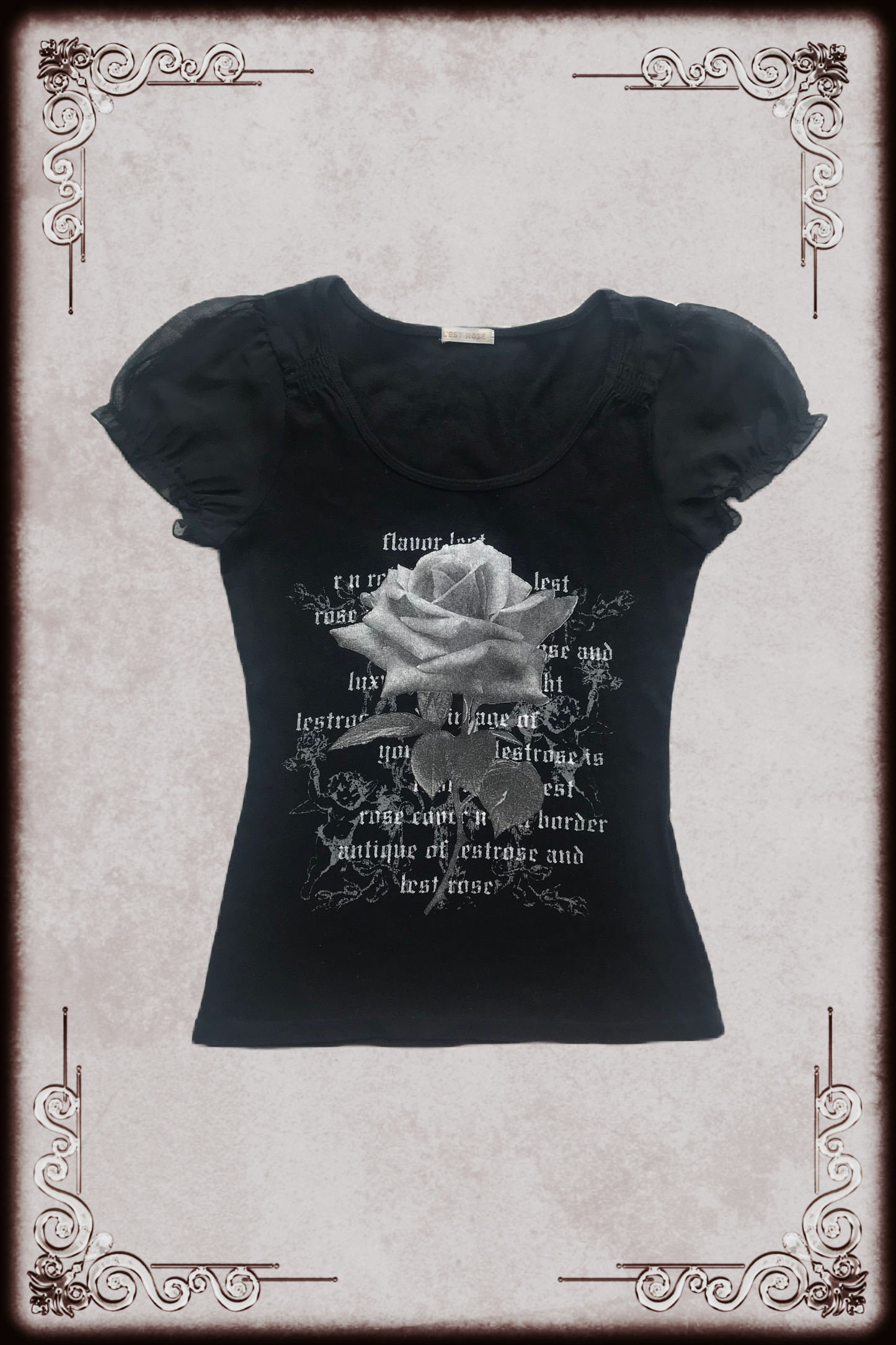L’est Rose Gothic Graphic Top