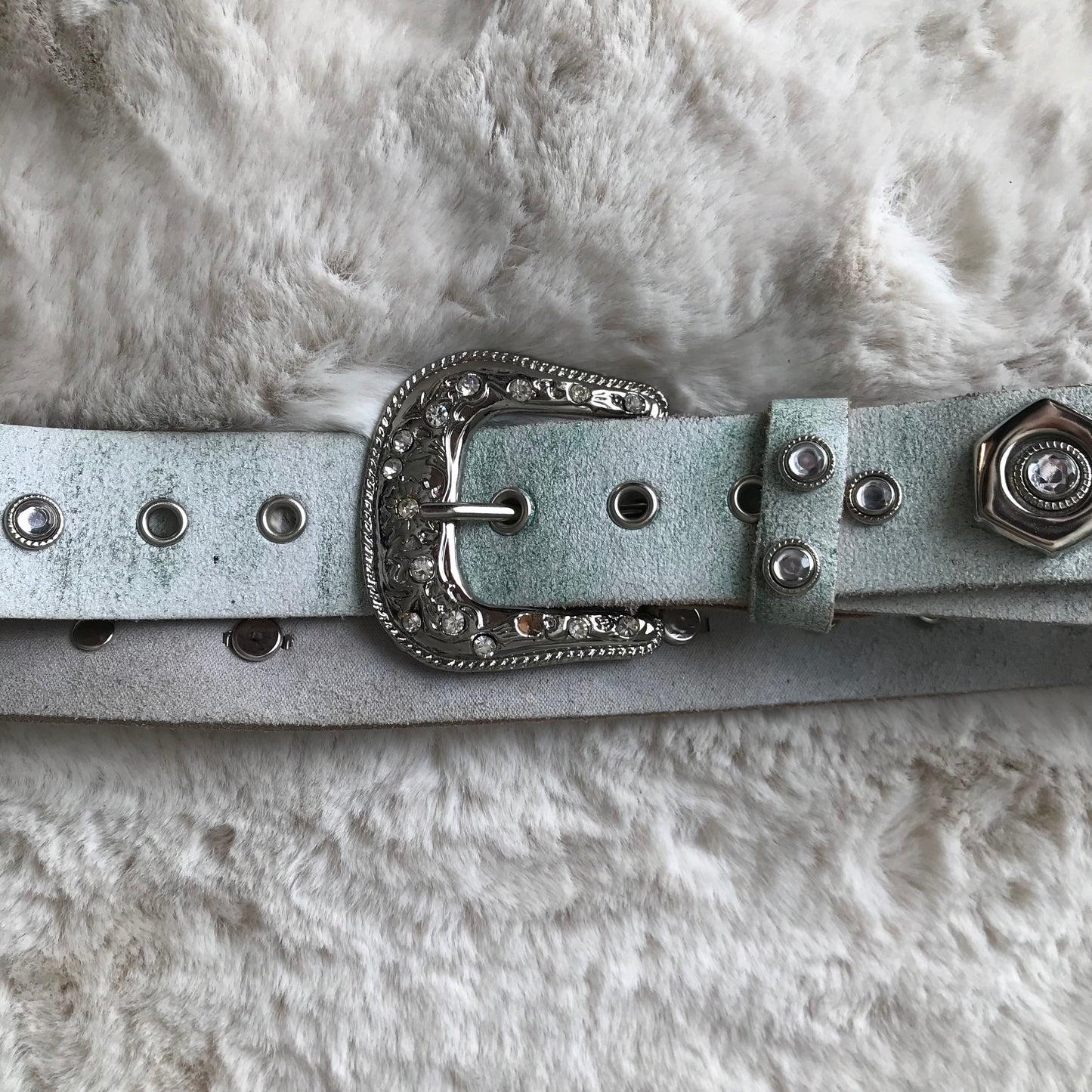 Rhinestone Trim Belt
