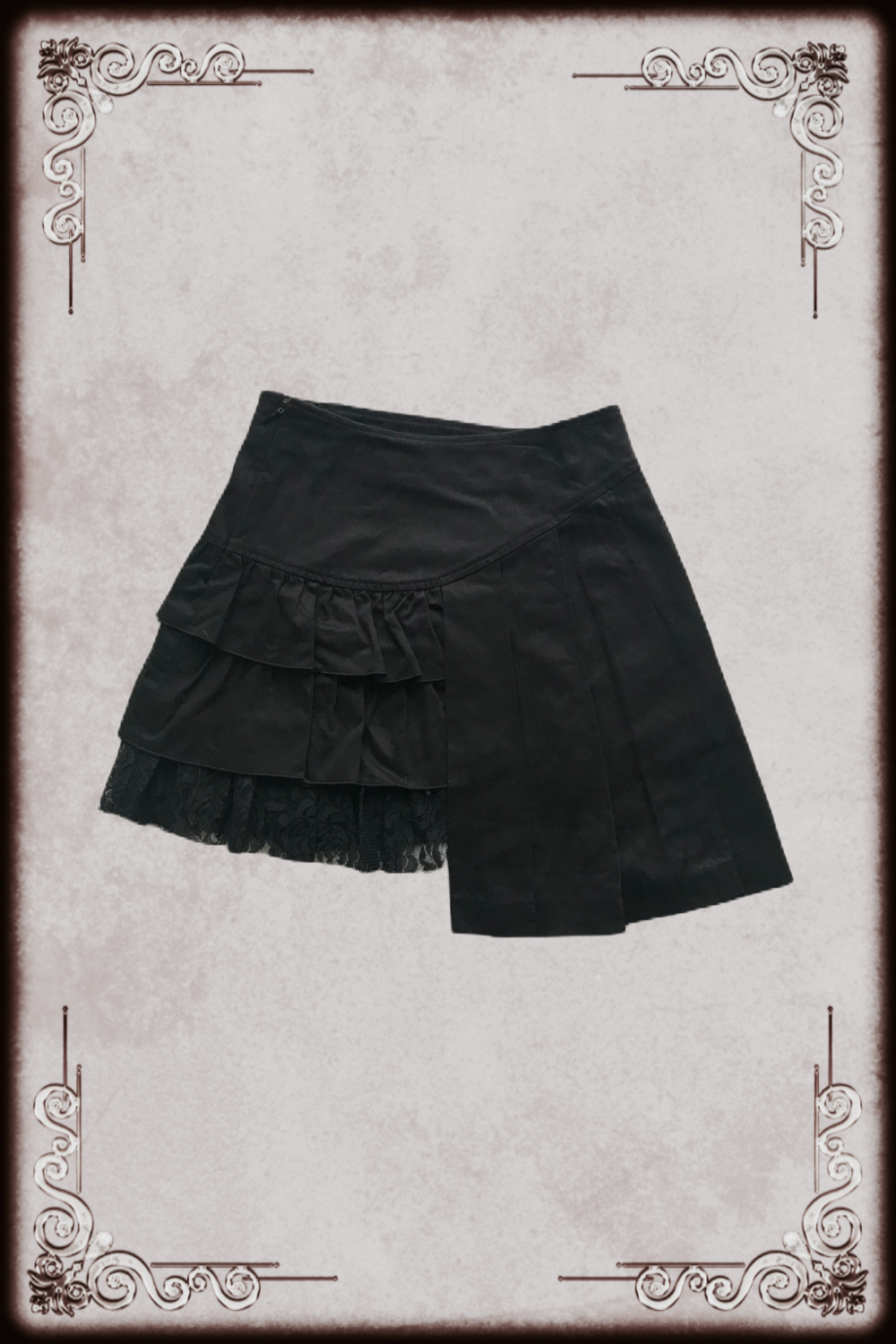 Peace Now Black Asymmetrical Skirt