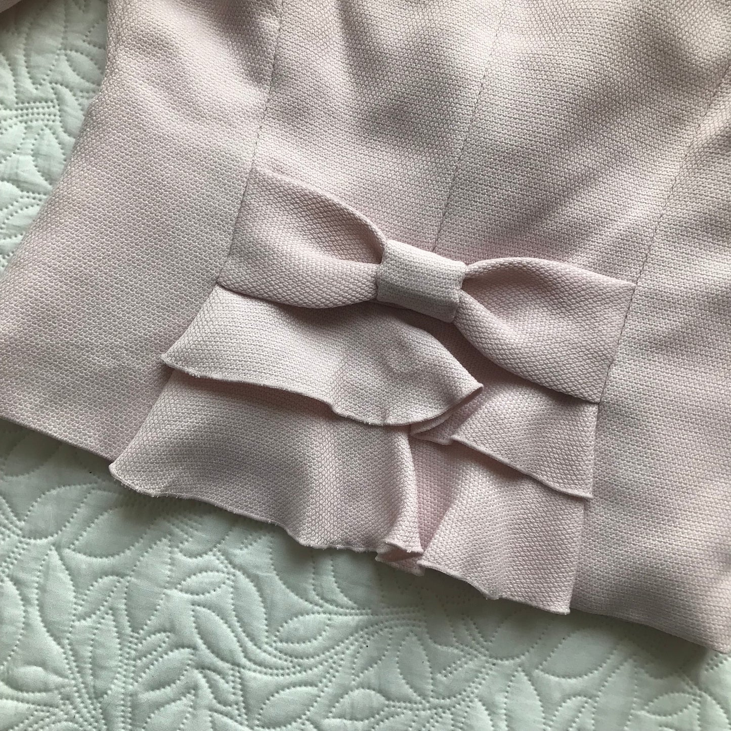 Pale Pink Bow Blazer Jacket