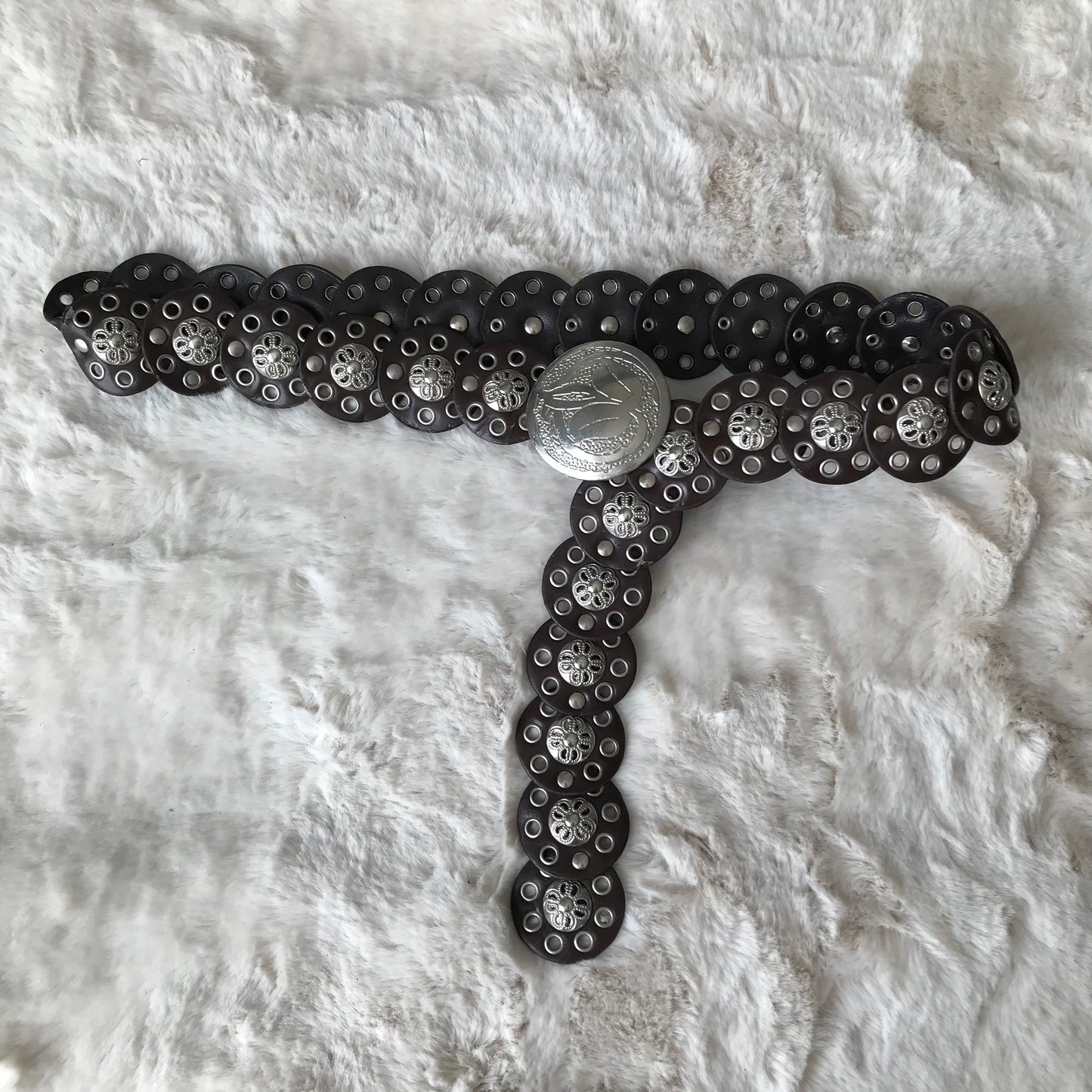 Dark Brown Disc Belt