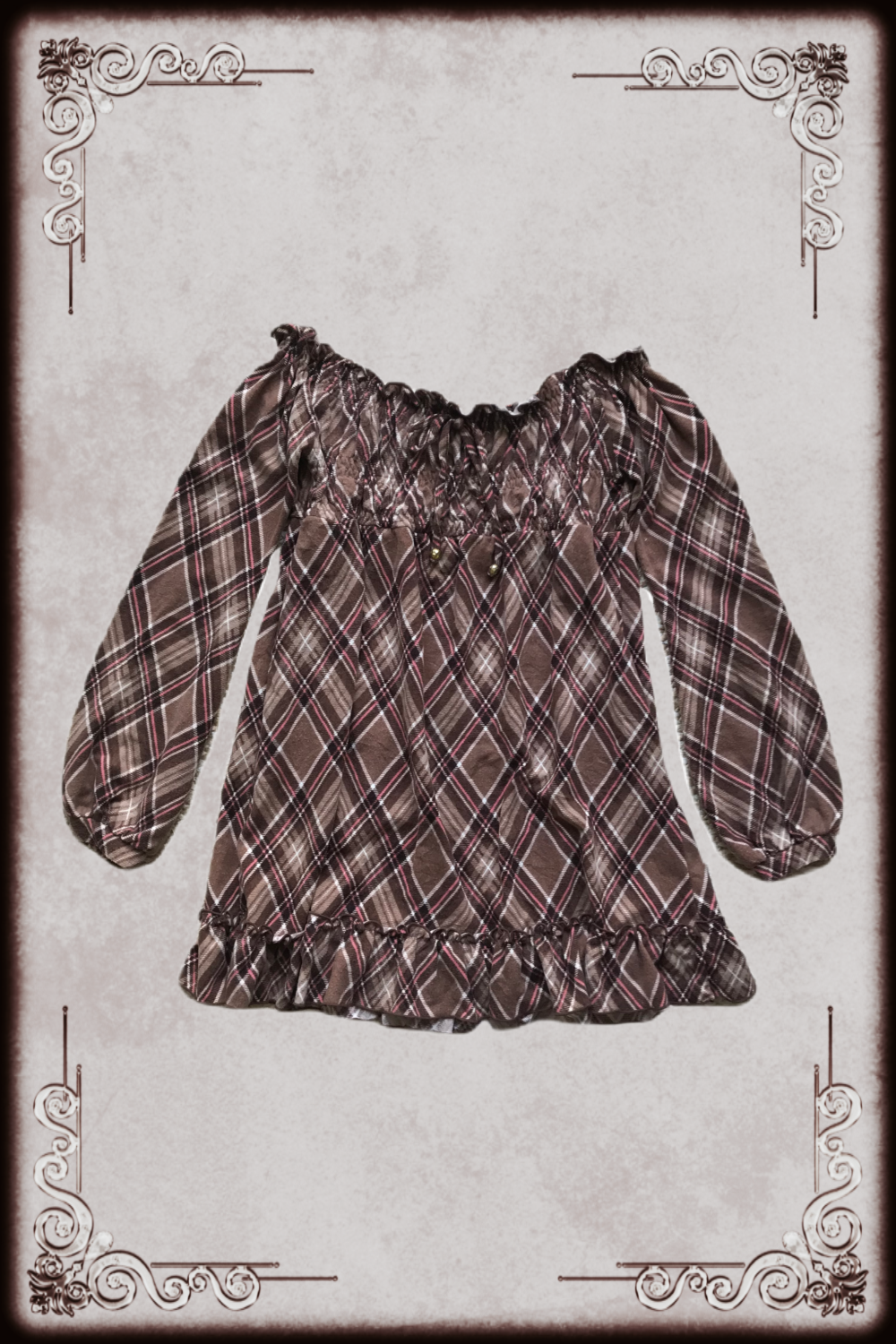 Liz Lisa Brown Pink Plaid Dress
