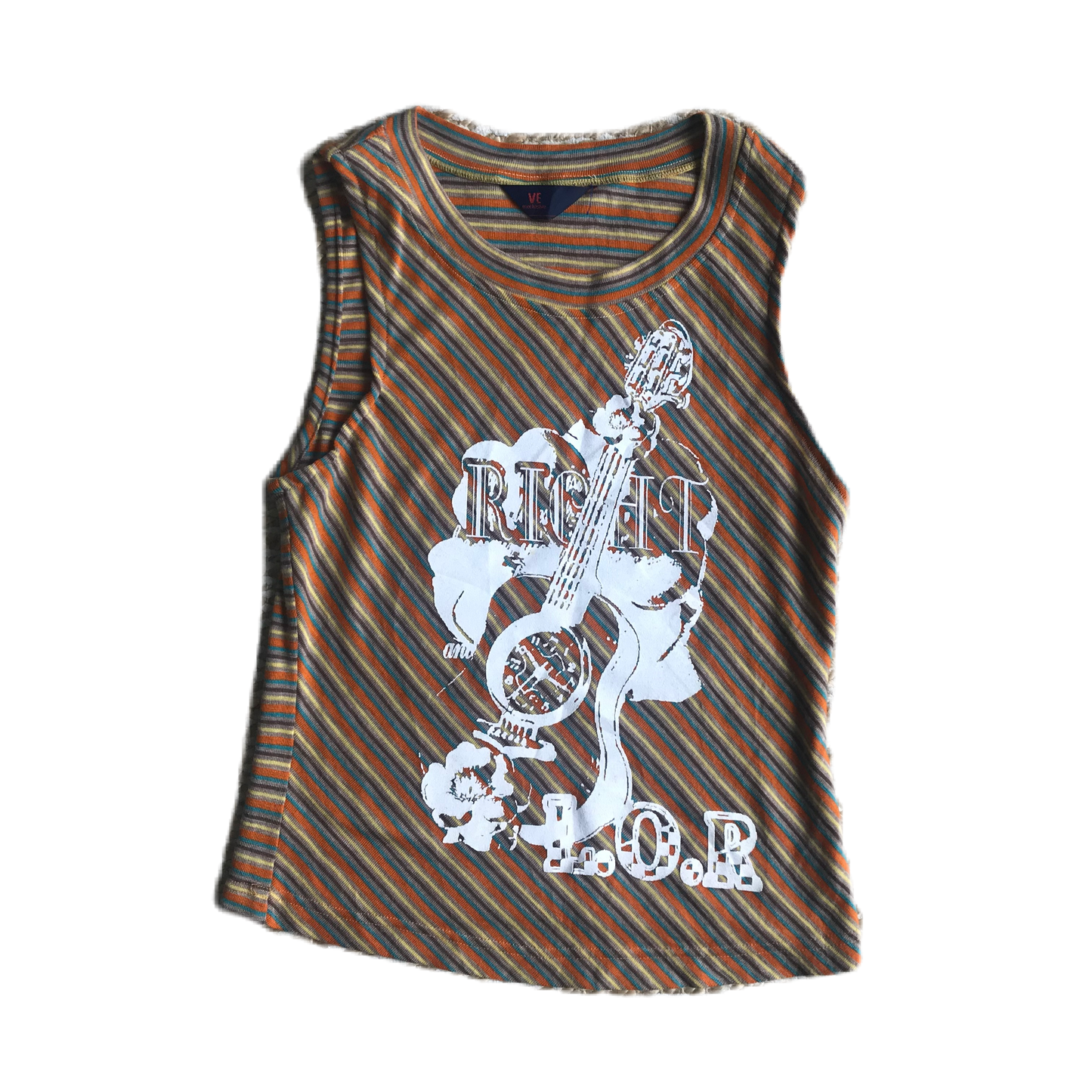 Retro Stripe Print Tank Top