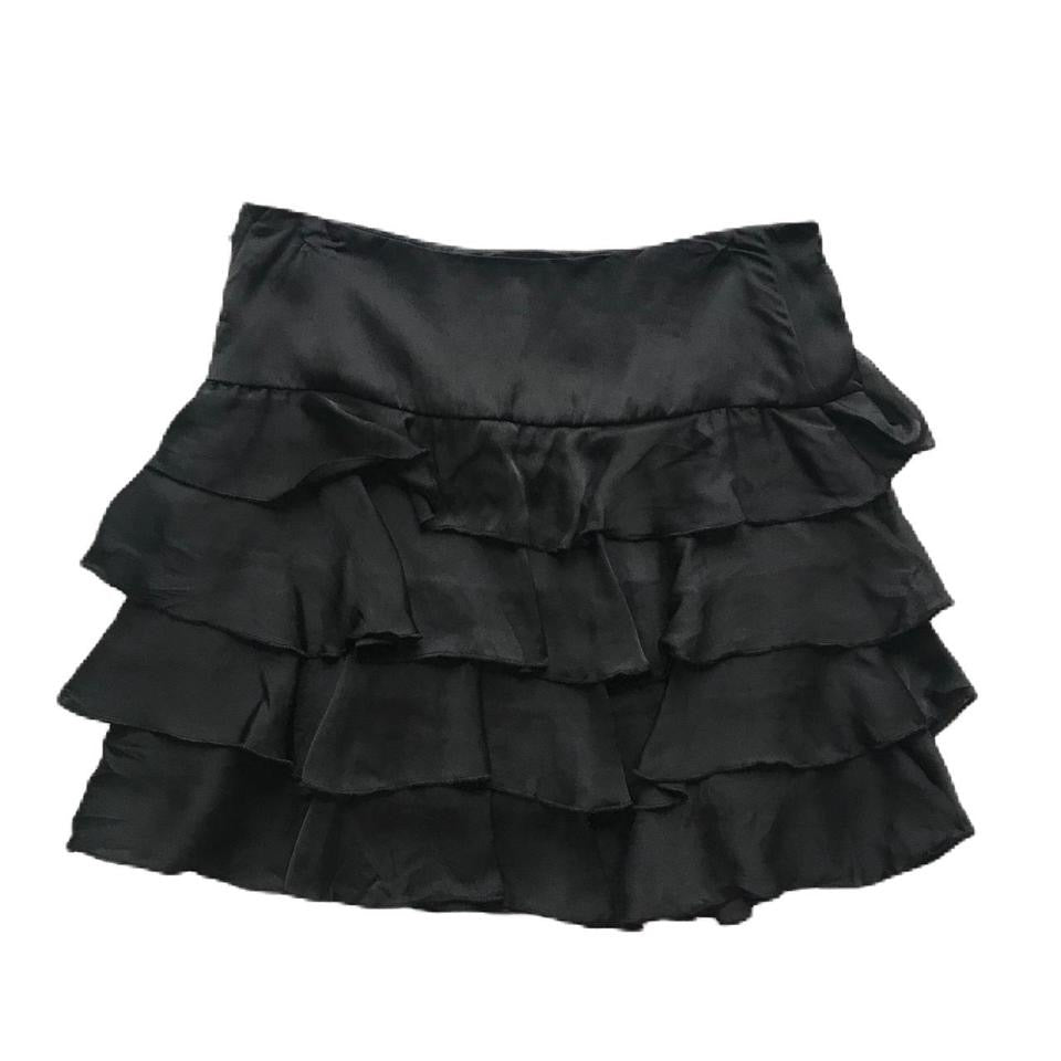 Pinky Girls Satin Layered Ruffle Skirt