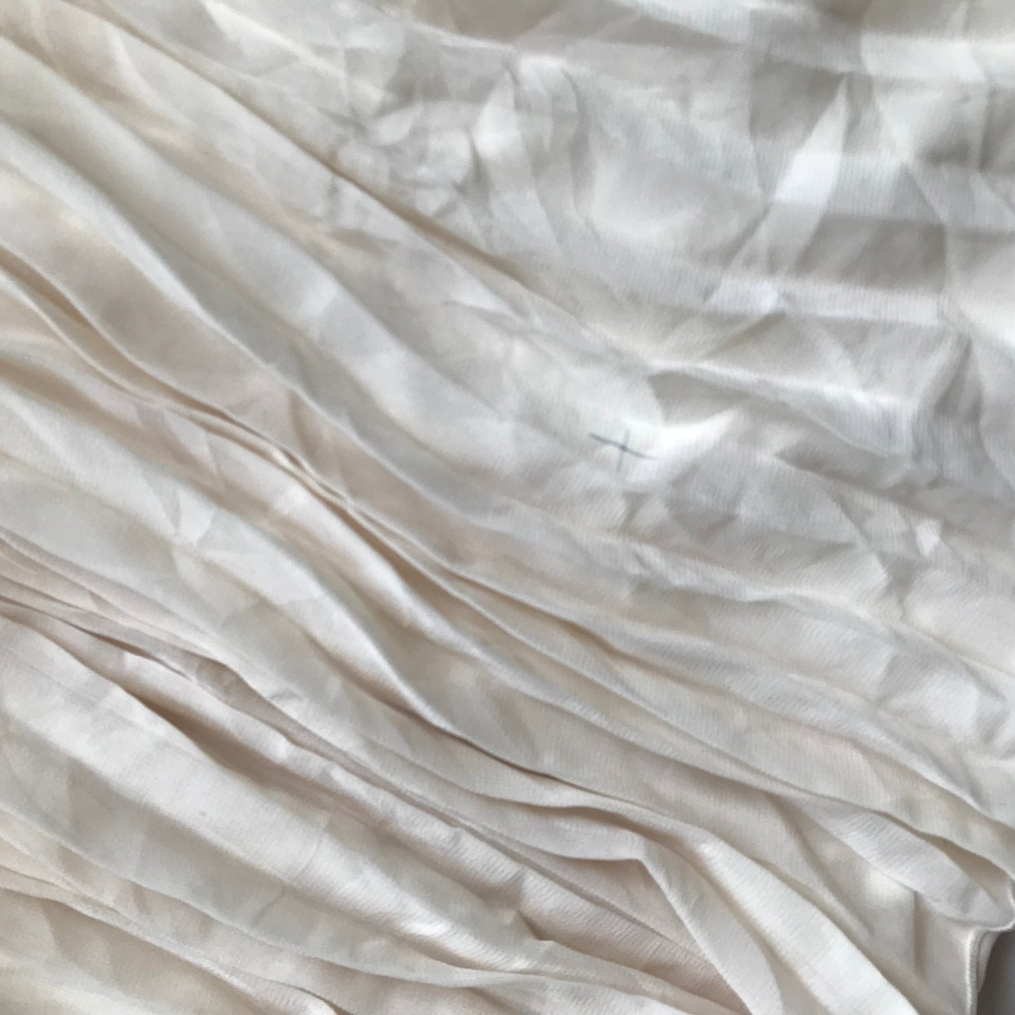 Pleated Cream Lace Dress