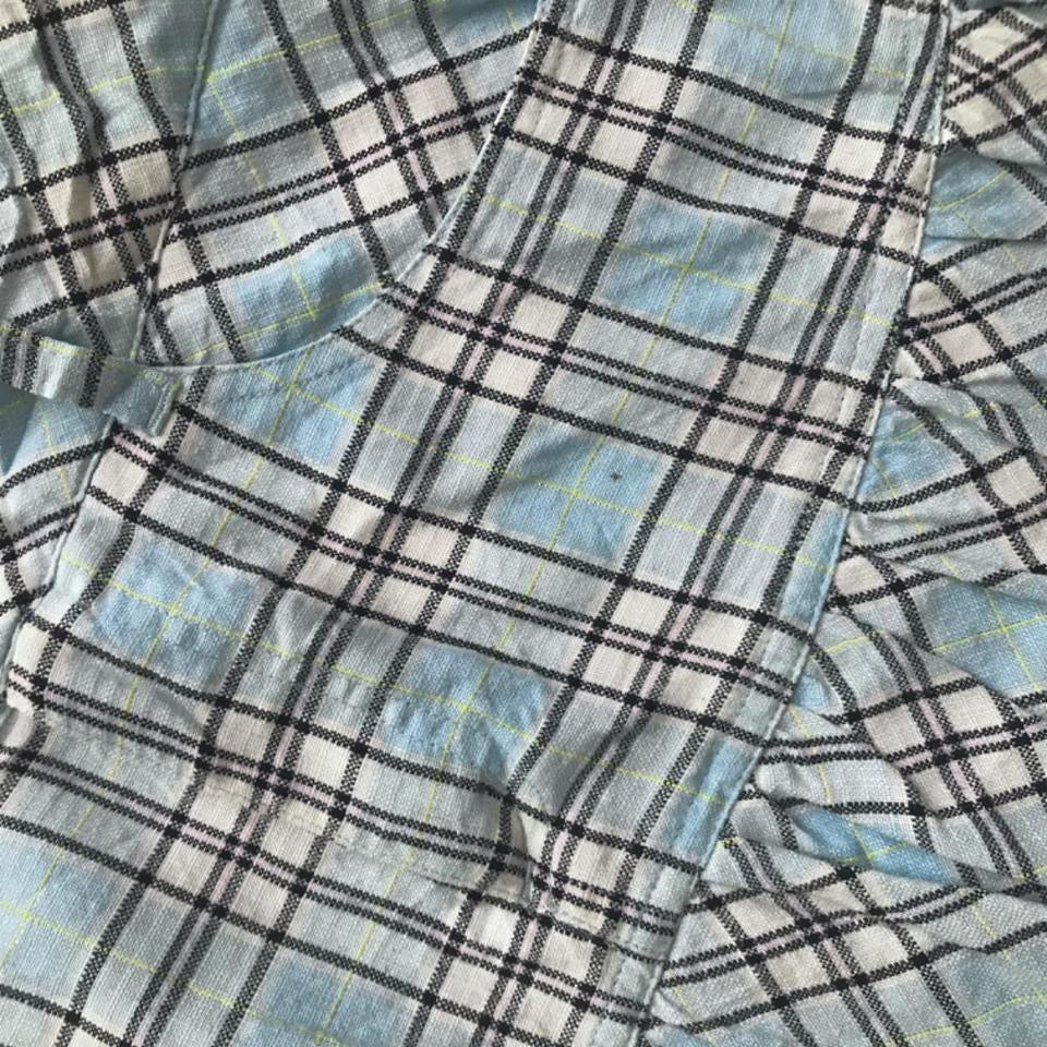 Sky Blue Plaid Skirt