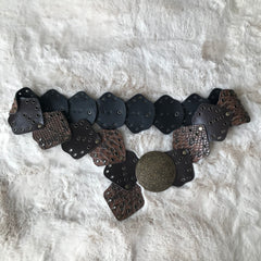 Brown Snake Pattern Disc Belt