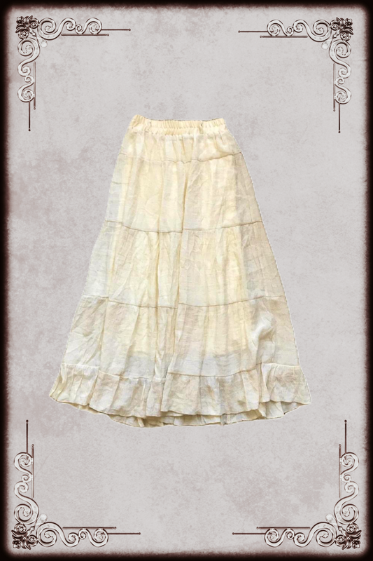 Mouth Valley Cream Maxi Skirt