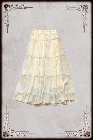Mouth Valley Cream Maxi Skirt