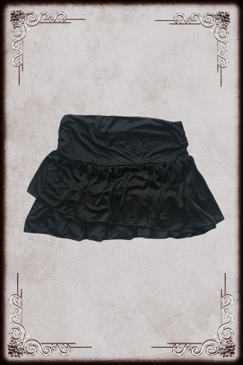 ANAP Ruched Waist Black Mini Skirt