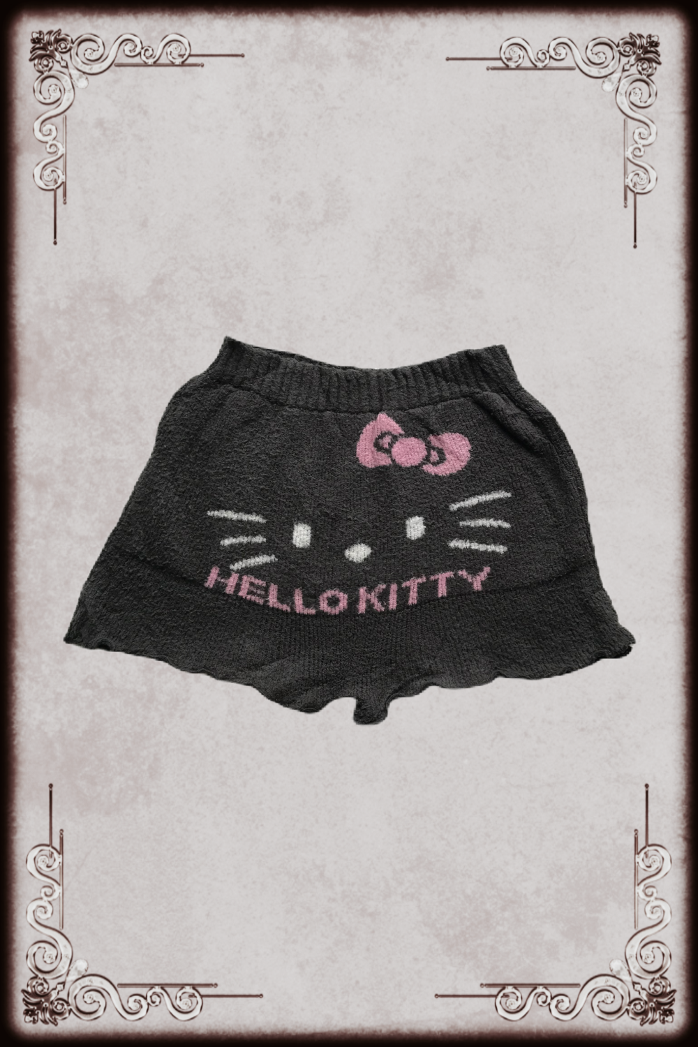 Hello Kitty Grey Fuzzy Lounge Shorts