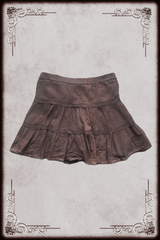 Dark Brown Lace Trim Skirt