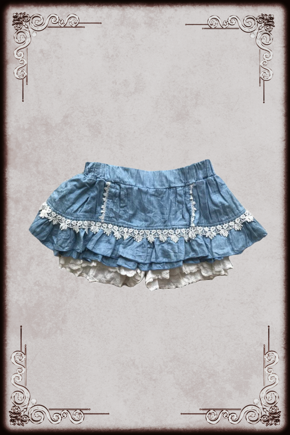 Tralala Denim & Lace Sukapan