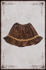 Brown & Silver Heart Pocket Skirt