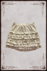 Cream Broderie Mesh Skirt