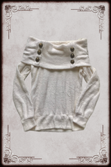 Cecil McBee Off Shoulder Fuzzy Sweater