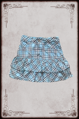 Sky Blue Plaid Skirt